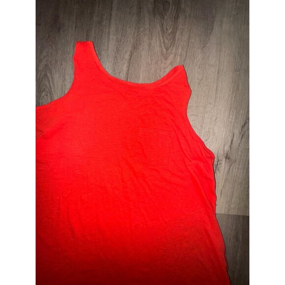 Bright Red Sonoma Womans Plus Soft Tank Top 1x Sleeveless Casual Comfort - Picture 3 of 6